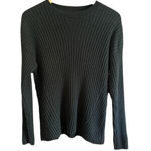 J BRAND | Black 100% Cashmere Crew Neck Ribbed Relaxed Fit Sweater | Extra Small